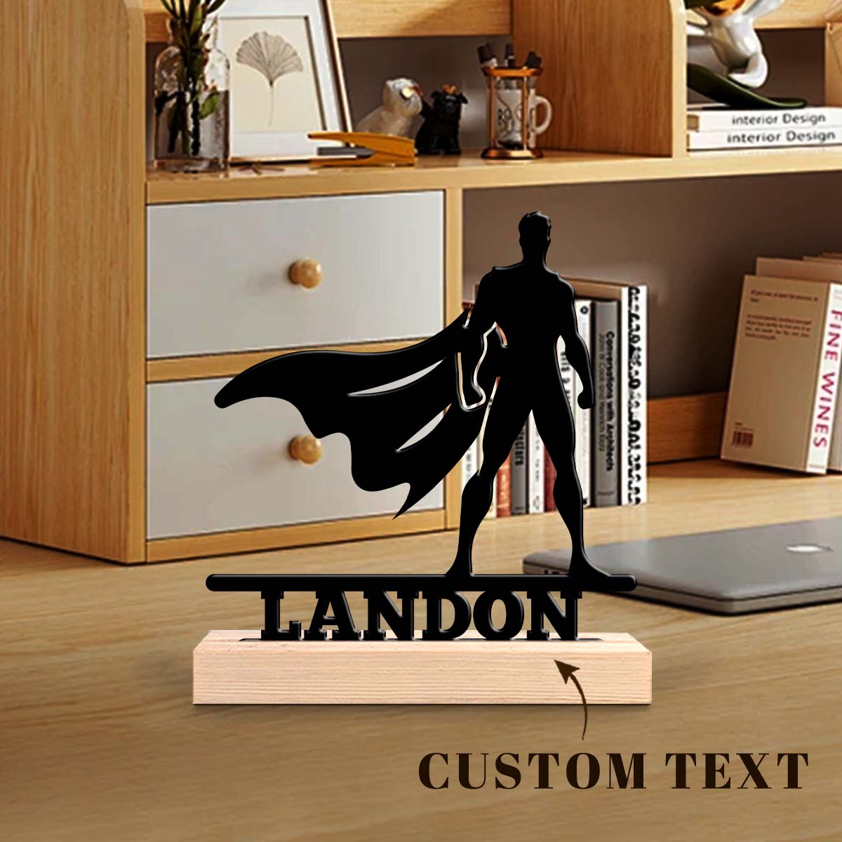 Home Office Or - قطعة واحدة من زينة المكتب الحديدية