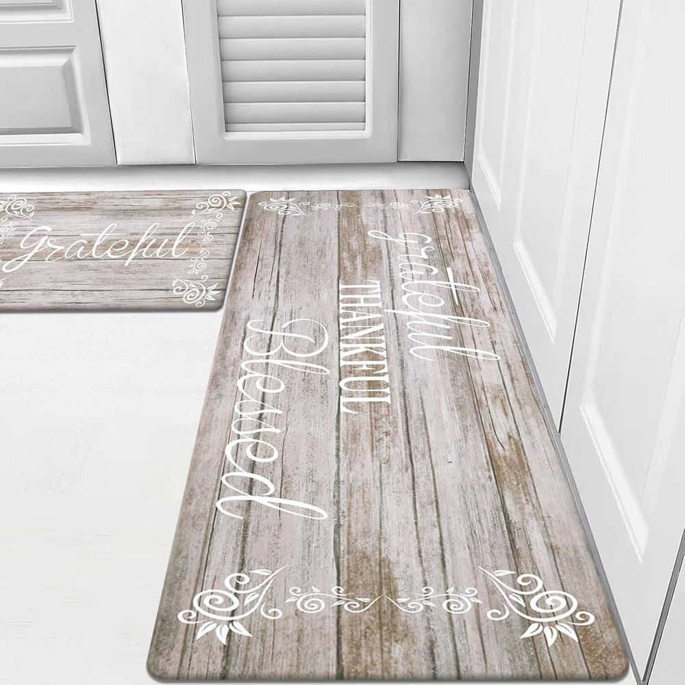 Anti Fatigue Mat - مجموعة من سجادتين للمطبخ مضادة للتعب،