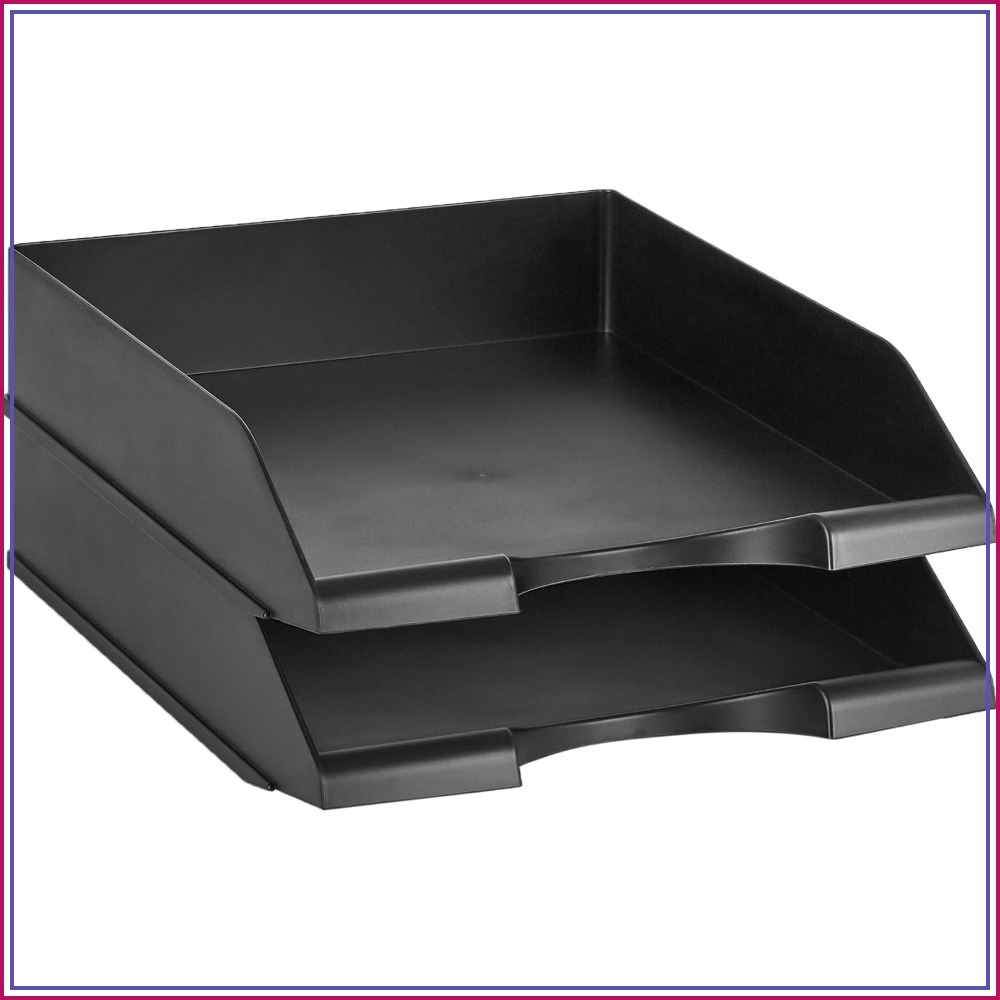 Letter Tray Desk - منظم مكتب قابل للتكديس، حامل أوراق