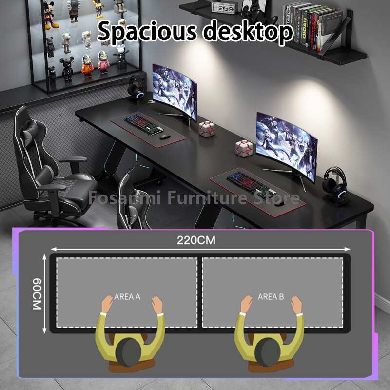 مكتب ألعاب كبير لشخصين مع أرجل - مراجعة Home Office With Two Desks وسعره