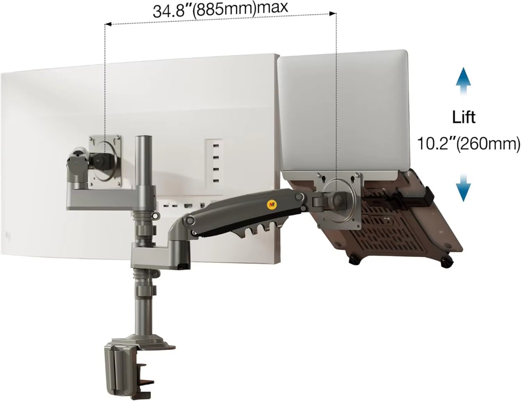 حامل كمبيوتر محمول كومبو 2 في  - مراجعة Monitor Arm Dual وسعره