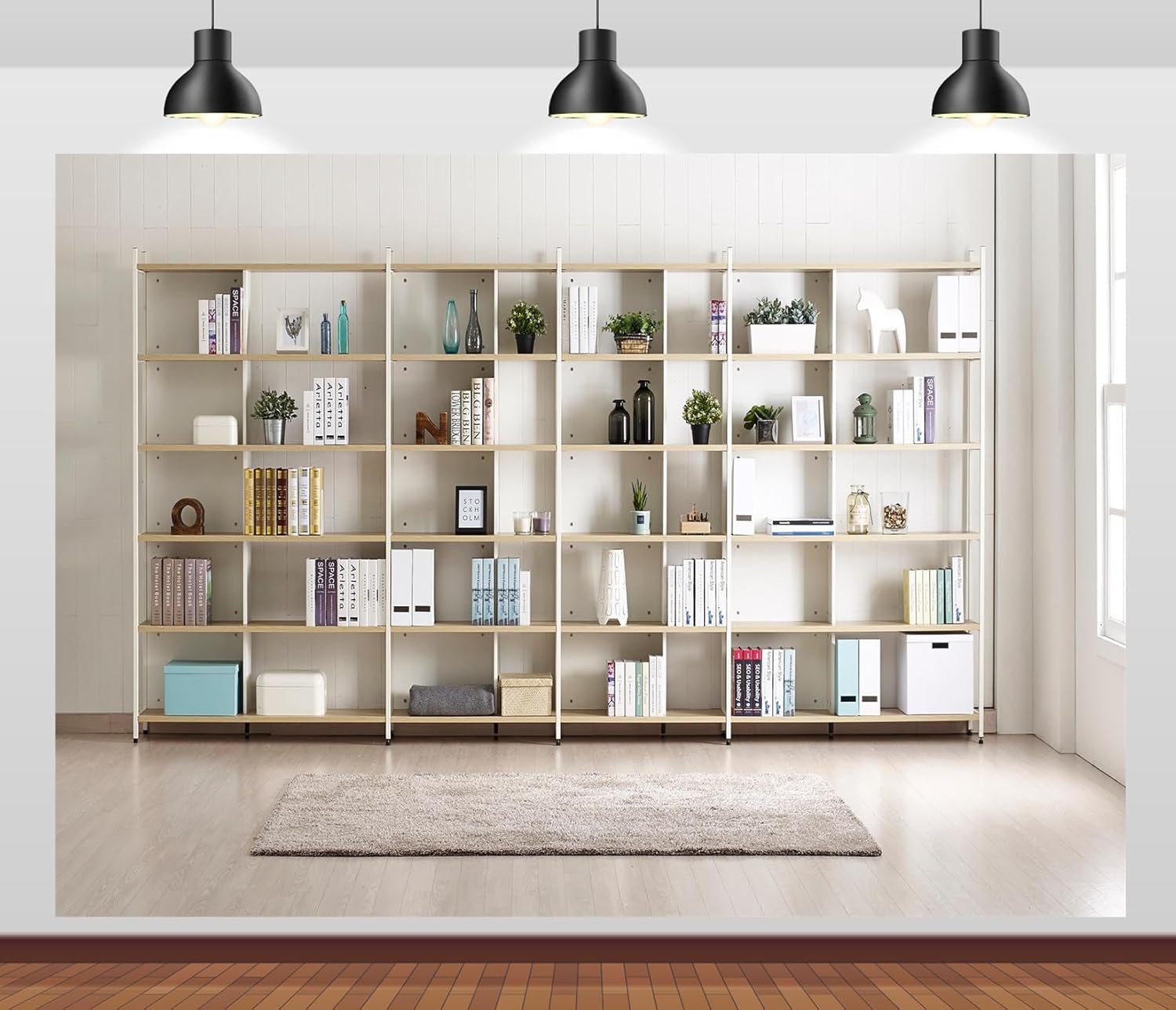 رف الكتب خلفية التصوير الفوتوغ - مراجعة Home Office Zoom Background وسعره