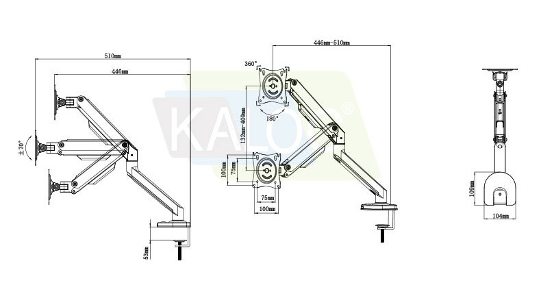 حامل شاشة مكتبي ميكانيكي مزدوج - مراجعة Monitor Arm Dual وسعره